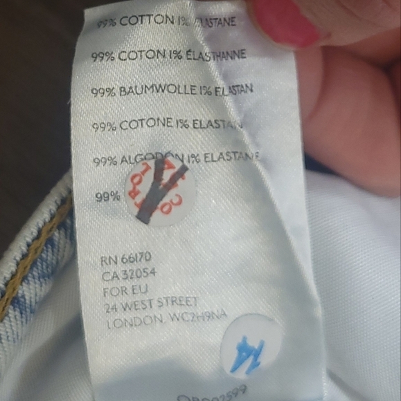 Free people "We the free" acid wash skinny jeans with fringe size 29 - Picture 7 of 7